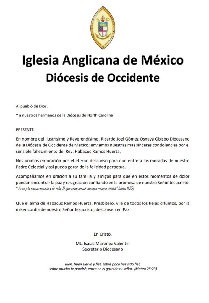 anglicano mexico espanol